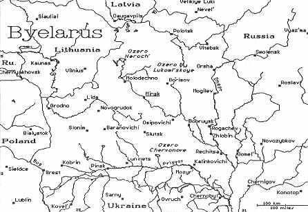 A map of Belarus