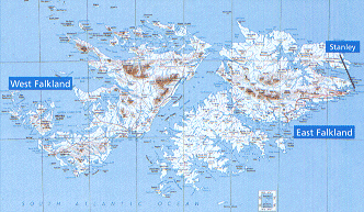 I based myself in Port Stanley on East Falkland