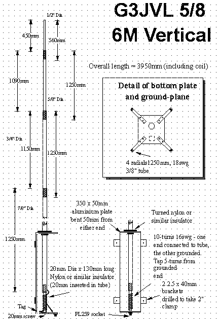 6 Meter 5 8 Wave Vertical Antenna